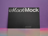 Poster/letterhead mockup on an iridescence background top view.