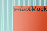 Poster/letterhead mockup on a corrugated plastic background top view.