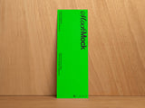 Ticket/invitation card mockup on a wooden background top view.